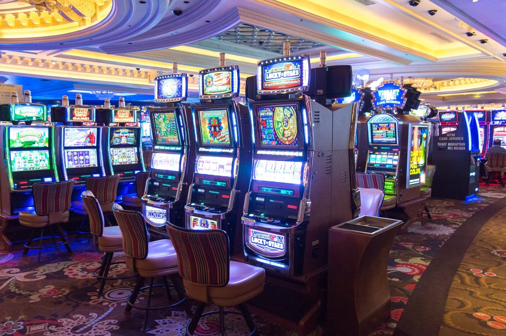 Casino floor with slot machines